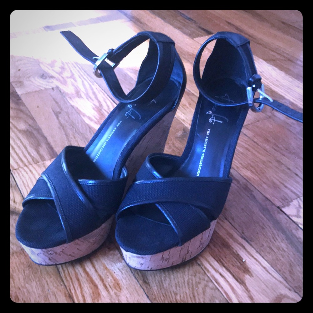 Platform black sandals from Franco Sarta